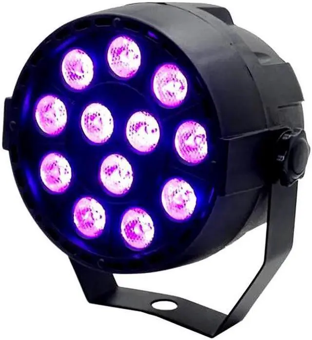 Alt view image 4 of 5 - Par 12LED RGB 3IN1 12x4W UV stage ing effect DMX 512 Club disco party dance KTV projector Bar