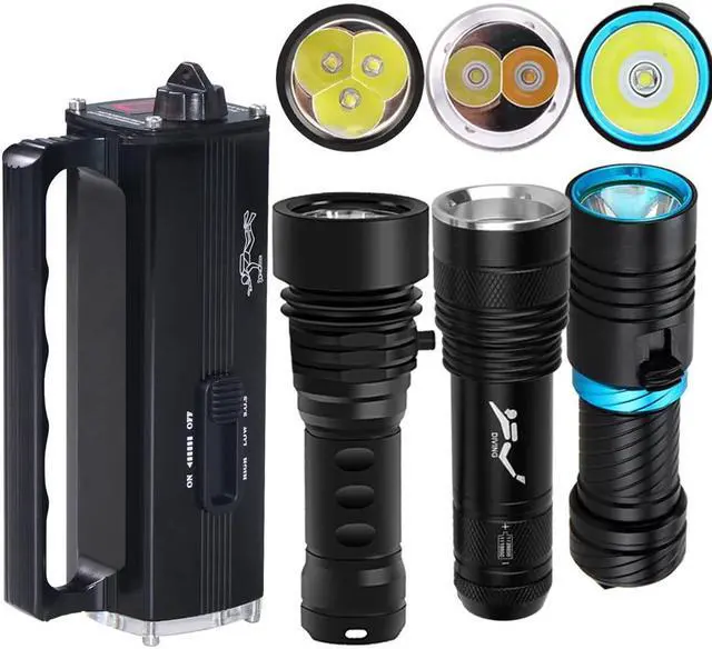Main image of Waterproof Diving Flashlight Dive L2 Underwater uv light 100 Meters  Torch Lamp Camping Lanterna use 26650 18650 Battery