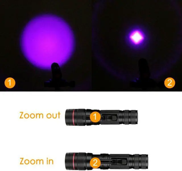 Alt view image 5 of 5 - 2018 New Ultra Violet LED Light UV  Led UV Flashlight Torch Purple Flashlight Lamp AA Battery For Marker Checker Detection s17