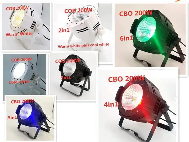 Main image of 200W COB Led Par Light RGBWA UV 6in1 Warm White +  Cold white   dj light LED DMX disco Stage lighting effects