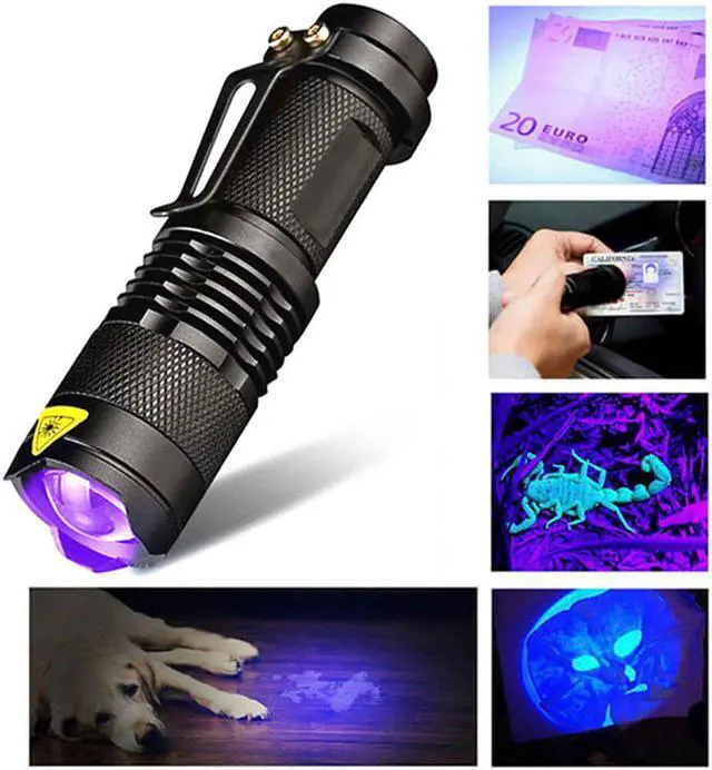 Main image of Flashlight Ultra Violet Light Zoom Mini Light Pet Urine Stains Detector Scorpion 14500 Battery Waterproof Torch Portable Lamp