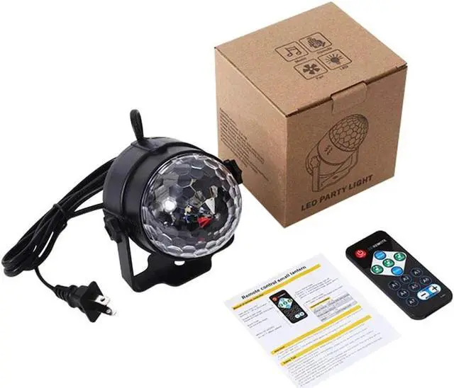 Alt view image 4 of 5 - 3W UV LED Disco Ball Party Lights Sound Activated Rotating Strobe LED Stage Lights for Festival Bar Club Party Wedding Show Home