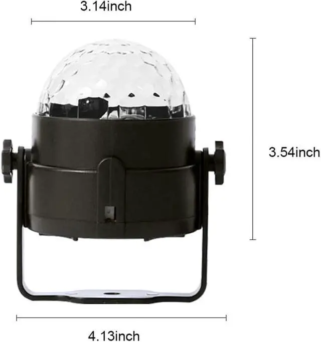 Alt view image 2 of 5 - 3W UV LED Disco Ball Party Lights Sound Activated Rotating Strobe LED Stage Lights for Festival Bar Club Party Wedding Show Home
