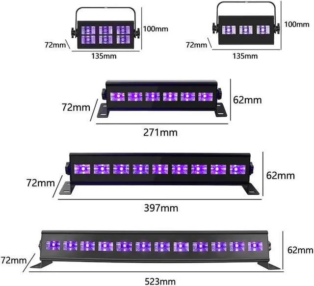 Alt view image 4 of 5 - Effect Lamp Halloween Christmas Club Bright Party Holidays Decoration Bar Home Purple UV LED DJ Disco Stage Light