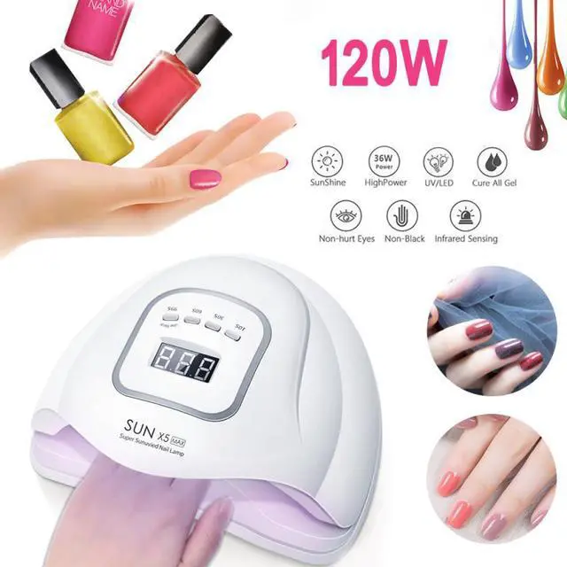 Main image of X5 Max 120W UV LED Lamp Nail Dryer Phototherapy Machine Nail Tools 30s/60s/99s Three-stop Timing Smart Sensor Nails Dryer
