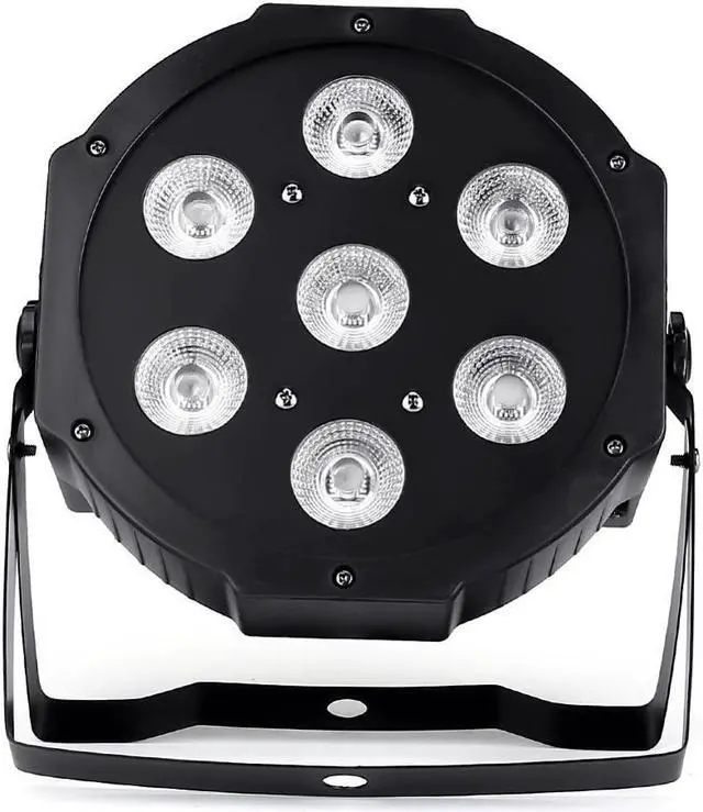 Alt view image 6 of 7 - offer 7x18W LED Par lights RGBWA UV 6in1 flat par led dmx512 disco lights professional stage dj equipment