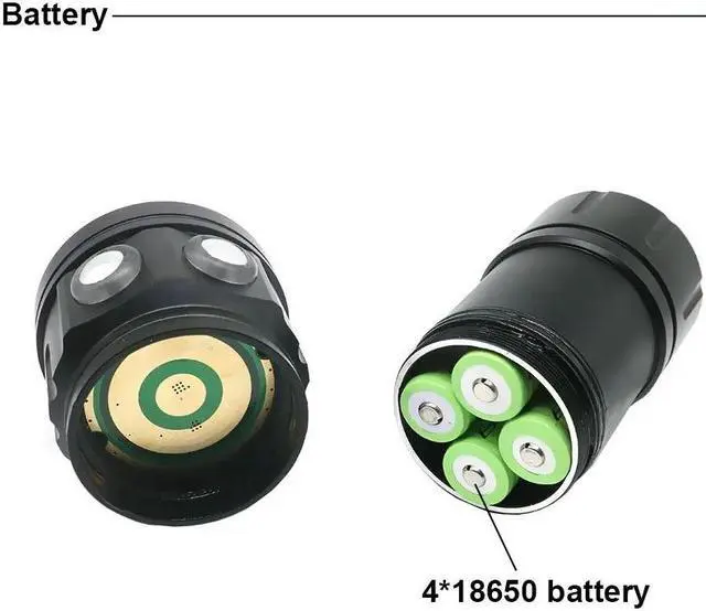 Alt view image 3 of 5 - Photo Diving Flashlight Underwater 80M waterproof Lanterna  XHP70/XHP90 Photography Video Tactical Light With 18650