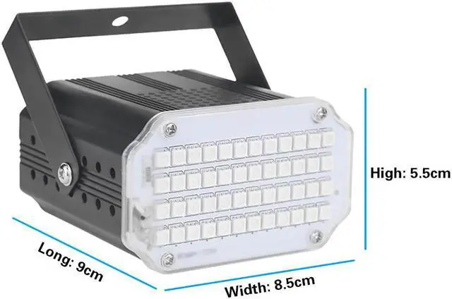 Alt view image 3 of 5 - Mini Le isco Light 48 LE RGB UV White Strobe Light Music Soun Activate Flash Stage Light Christmas ecorations For Home