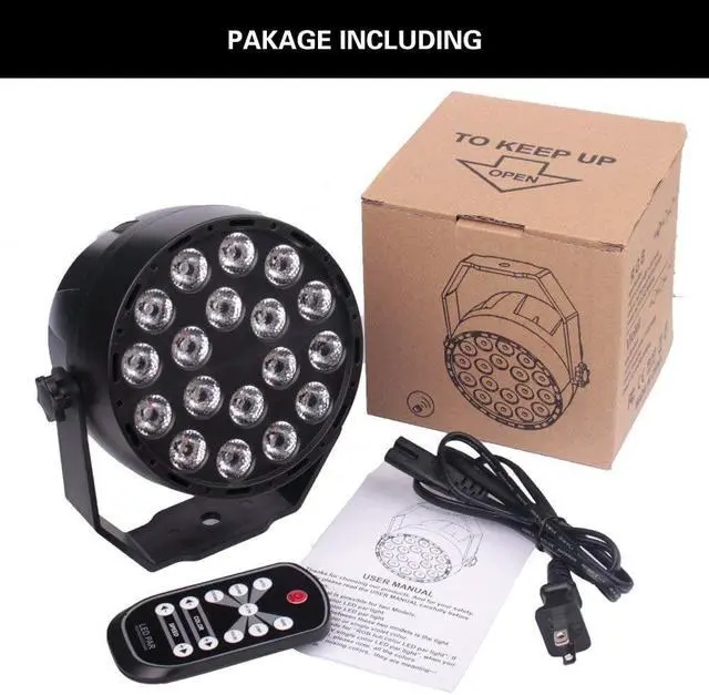 Alt view image 5 of 5 - 54W LED Stage Light UV LED Par Light Crystal Magic Ball Bulb DMX Controller Purple Lighting Effect for Disco DJ Club Party KTV