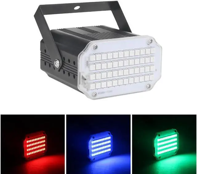 Alt view image 5 of 5 - Mini Le isco Light 48 LE RGB UV White Strobe Light Music Soun Activate Flash Stage Light Christmas ecorations For Home