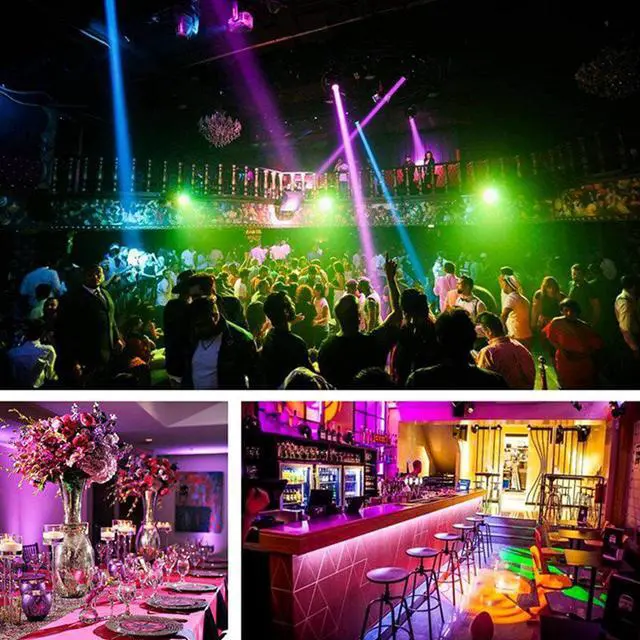 Alt view image 5 of 5 - 36 LED Stage Light Lumiere RGB LED Par Lights With DMX512 Sound Activated UV Disco Party Light Christmas Projector Strobe Light