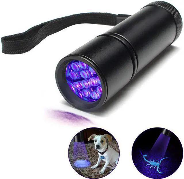 Alt view image 3 of 5 - 12 LED Mini UV Ultra Violet Flashlight Blacklight Light Inspection Lamp Electric Torch