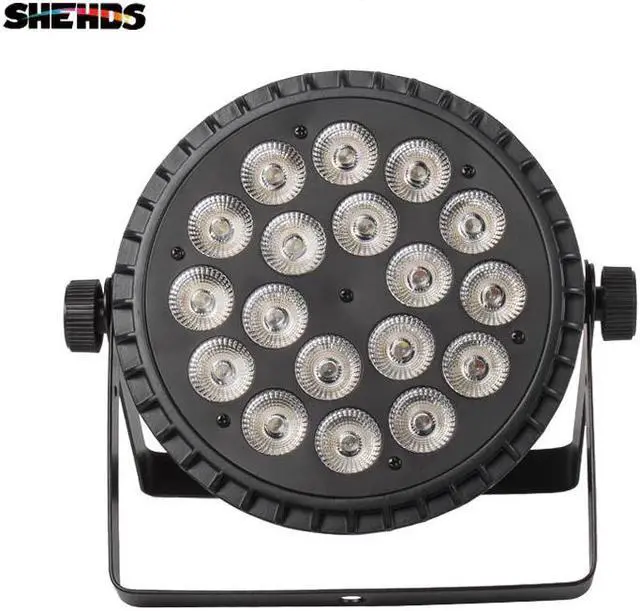 Alt view image 2 of 5 - 2/4pcs 18x18W RGBWA+UV Aluminum Alloy LED Flat Par Light DMX 512For DJ Disco Party Projector Nightclub Bar  Stage Lighting
