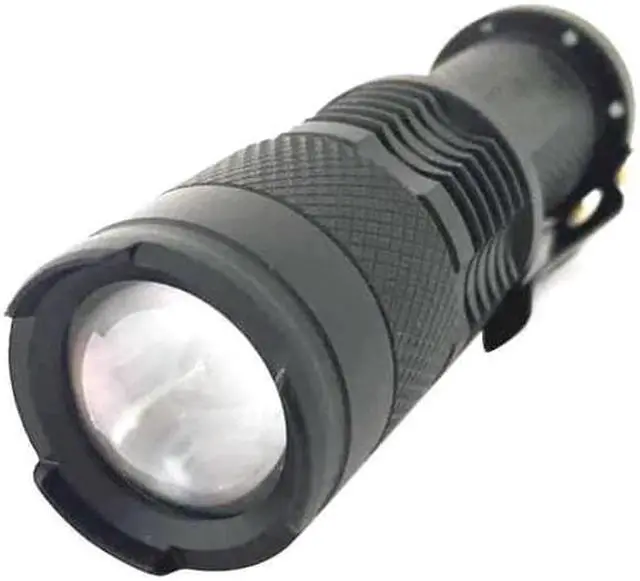 Alt view image 4 of 5 - LED UV Flashlight Mini Q5 Money Detector Torch Waterproof Zoomable Ultraviolet Lanterna Lamp + 14500 Battery + Charger