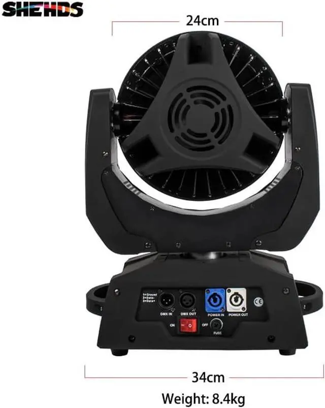 Alt view image 3 of 5 - Washing Zoom Moving Head Light 36x12W/18W RGBW/+UV Touch Screen Suitable For DMX Stage Light Professional/KTV Effect Light
