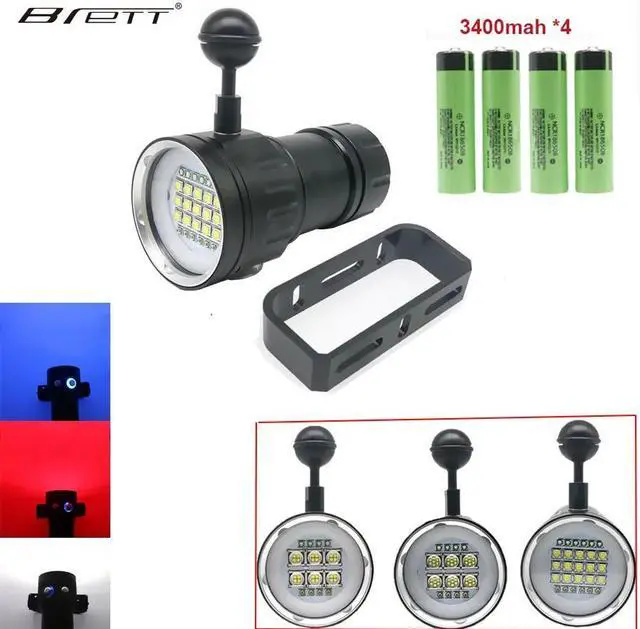 Main image of Photo Diving Flashlight Underwater 80M waterproof Lanterna  XHP70/XHP90 Photography Video Tactical Light With 18650