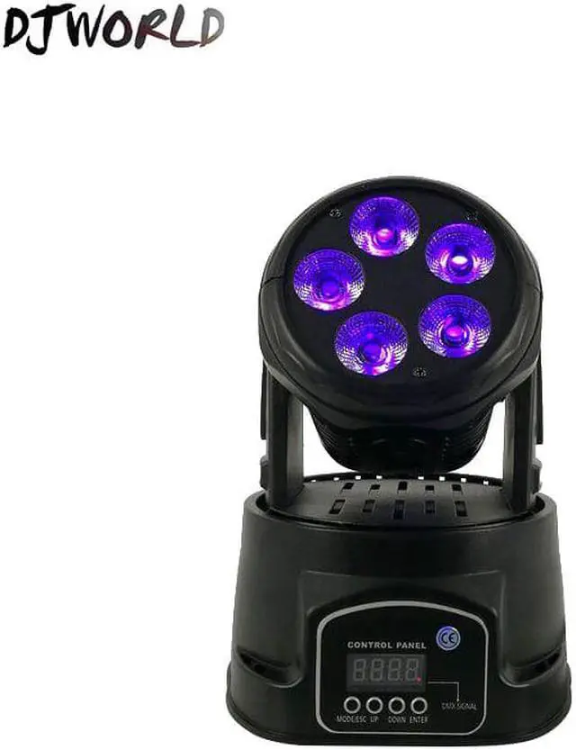Alt view image 4 of 5 - Head LED Wash 5x18W RGBWA+UV Stage Lighting 6in1 RGBWA+UV For Disco DJ Party KTV Lights Stroboscope Club And Bars