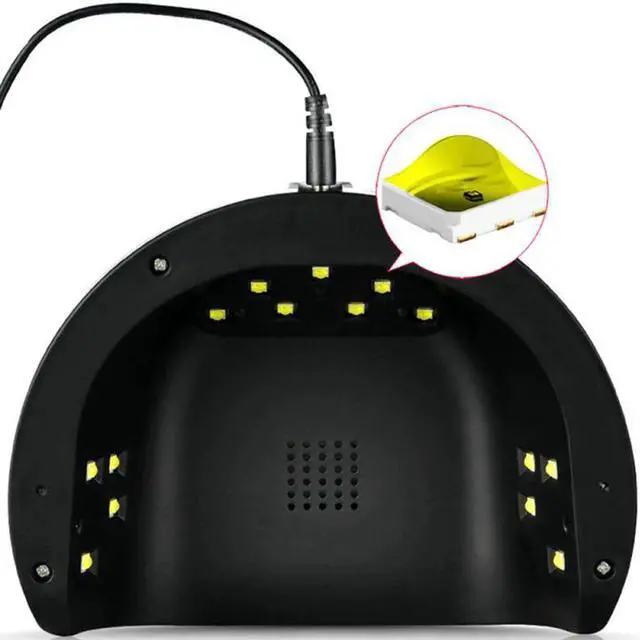 Alt view image 3 of 5 - 45W Nail Lamp Professional Nail Polish Dryer Lamp LED UV Gel Acrylic LCD Display Manicure 30s/60s/99s Timer Nail Art Tools White