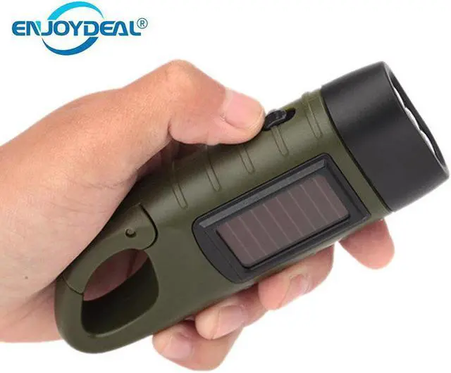 Alt view image 5 of 5 - Powered Flashlight Hand Crank Dynamo Rechargeable LED Light Lamp Charging Powerful Torch For Outdoor Camping