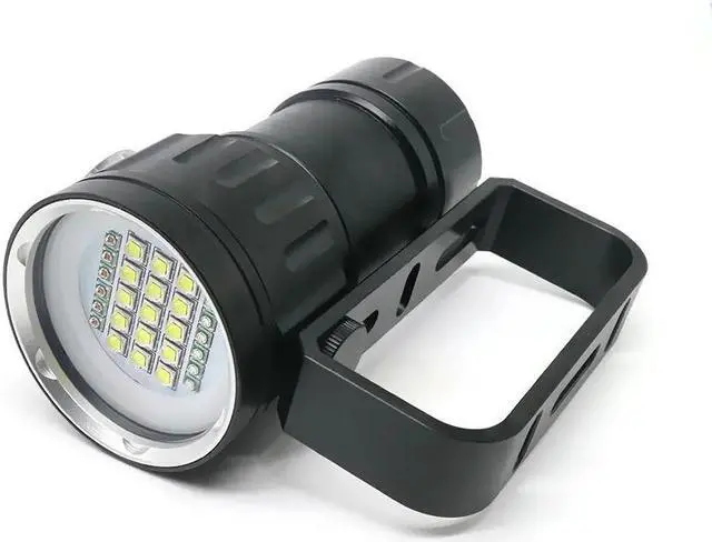 Alt view image 2 of 5 - Photo Diving Flashlight Underwater 80M waterproof Lanterna  XHP70/XHP90 Photography Video Tactical Light With 18650