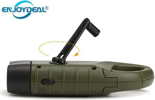 Alt view image 3 of 5 - Powered Flashlight Hand Crank Dynamo Rechargeable LED Light Lamp Charging Powerful Torch For Outdoor Camping