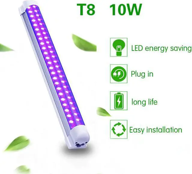 Alt view image 4 of 5 - LE UV Black Light Fixtures 10W J Strip Lights Effect le Stage Purple Integrate Tube For isco Bar Club Party Boy Paint