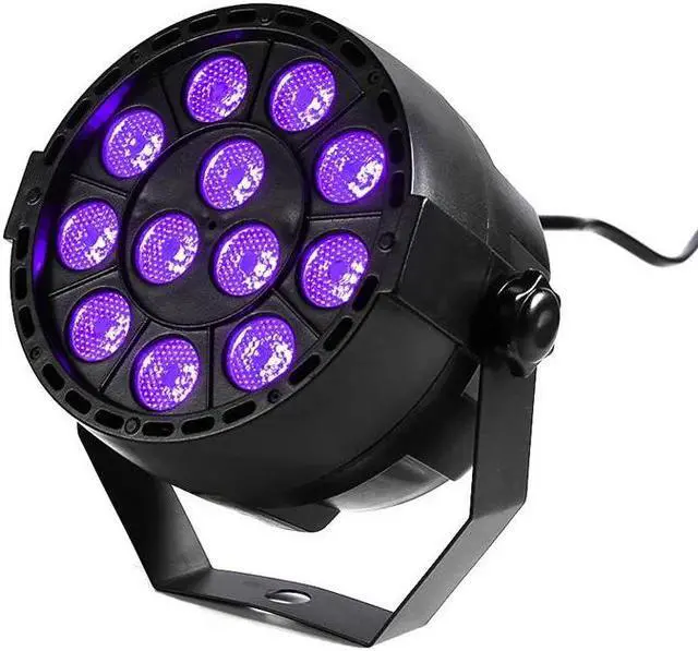 Alt view image 3 of 5 - 12x3W RGBW Led Flat Par mixed Color Wash effects Stage Lighting For Disco Club Party DMX 512 Master/Save Stage DJ UV Lights