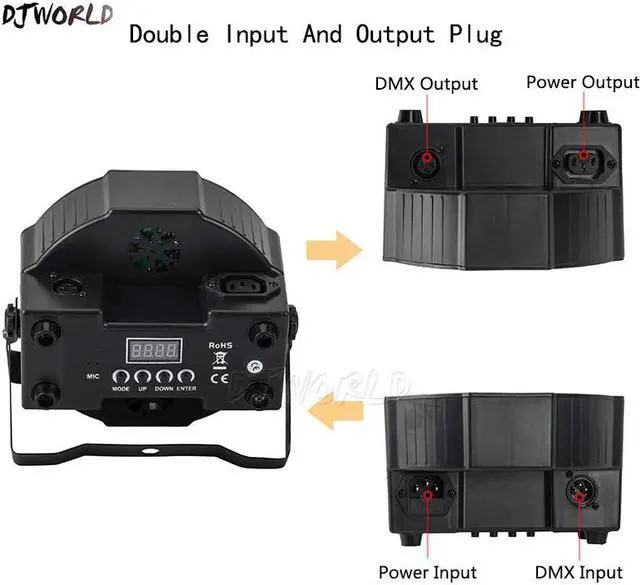 Alt view image 5 of 5 - Wireless Remote Control 7x12W RGBW 4in1 Color 7x18W RGBWA UV 6in1 Mixing Light for KTV  Party Ballroom DJ Disco Music