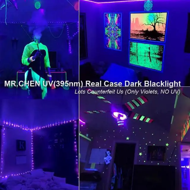 Alt view image 5 of 5 - DIY LED Stage Light Effect USB 20m UV Black Lamp Bulb String Disco Dj Christmas Halloween Party Waterproof Bar Prom