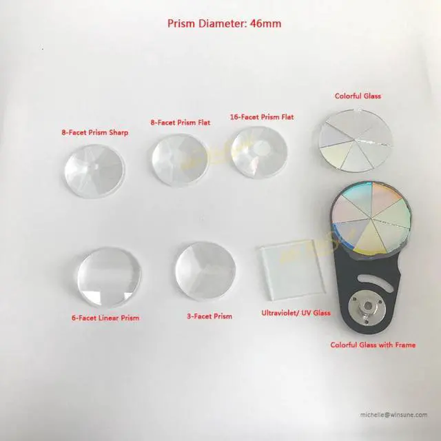 Alt view image 2 of 5 - 10pcs Beam 5R 7R Beam 280W Lighting Accessories Prism/Ultraviolet Glass(UV Glass)/Colorful Glass