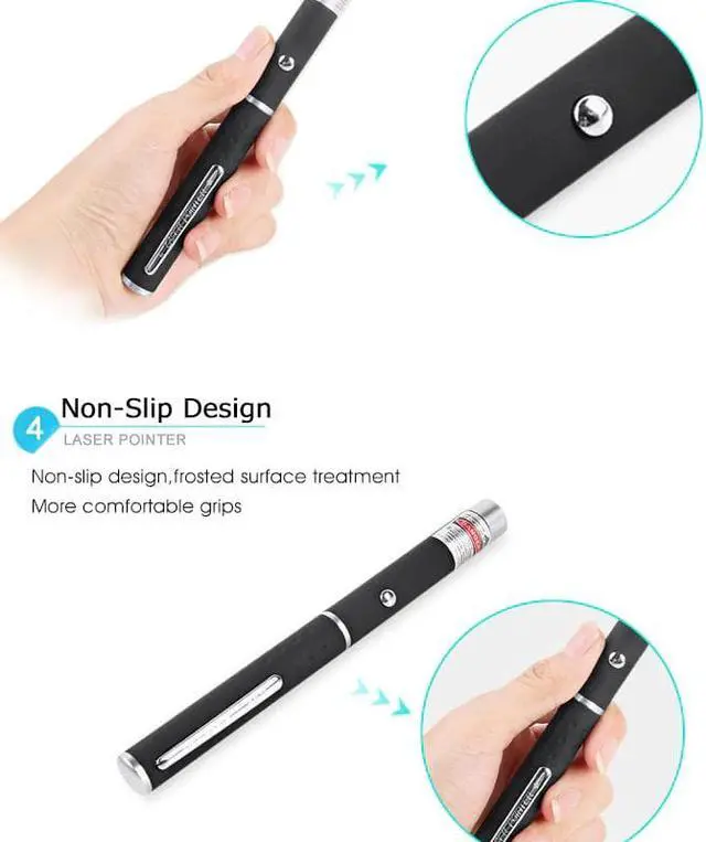 Alt view image 3 of 4 - Green Blue Purple Laser Pointer 1mw 5mw High Power LED Torch Light  Powerful Pen Flashlight Lazer Point for Teaching Playing