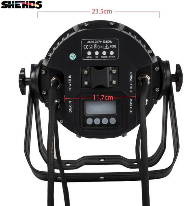 Alt view image 3 of 5 - Seller Waterproof LED Par 18x18W RGBWA+UV DMX512 Outdoor IP65 LED DMX Stage Lighting Effect Master-Slave Luces Discoteca