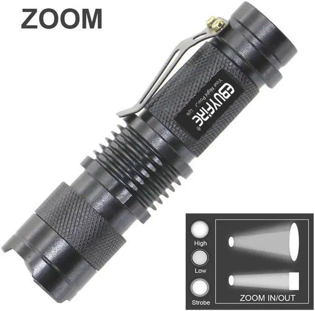 Alt view image 2 of 5 - UV Flashlight 395 365 UV  Light Q5 white light Torch Zoomable Ultra Violet Light rechargeable lamp outdoor lighting