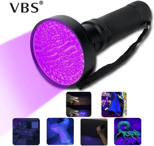 Main image of quality UV Light 100LED 51LED Q5LED UV Light Zoom Flashlight torch light lamp safety UV Ultraviolet detection AA battery A1