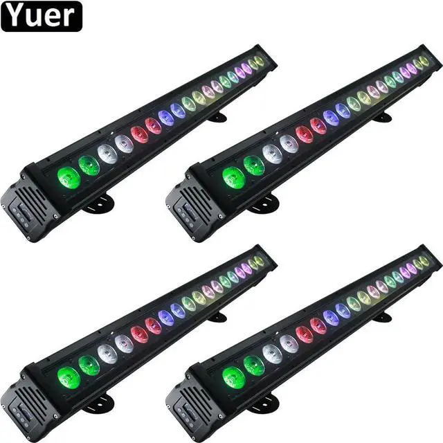 Main image of 4Pcs/Lot Pixel 18X18W RGBWA-UV LED 6IN1Waterproof Wall Washer Light DMX512 LED Bar Wedding Light DJ Disco Party Wall Wash Lights