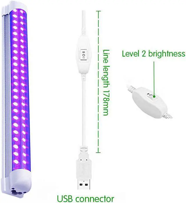 Alt view image 3 of 5 - LE UV Black Light Fixtures 10W J Strip Lights Effect le Stage Purple Integrate Tube For isco Bar Club Party Boy Paint