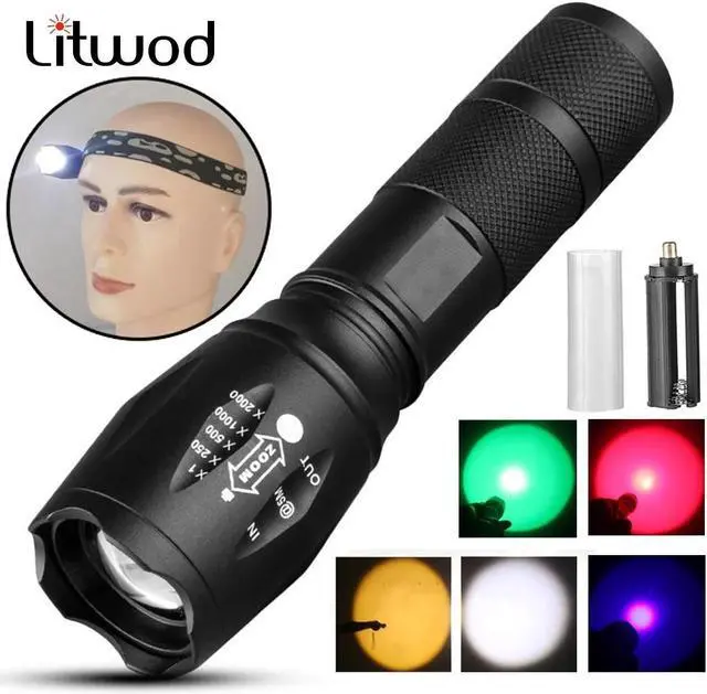 Main image of Led Flashlight Torch Xm Waterproof 5 Colors Antennas Self Defence Tactical Portable -l2 U3 Powerful