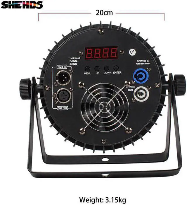 Alt view image 3 of 5 - 2/4pcs 18x18W RGBWA+UV Aluminum Alloy LED Flat Par Light DMX 512For DJ Disco Party Projector Nightclub Bar  Stage Lighting