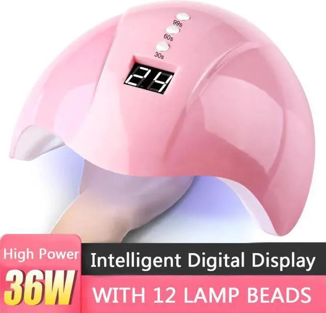 Alt view image 2 of 5 - 36W Gel Lamp Portable LED Nail Light Intelligent Induction Nail Gel Polish Nail Lamp Profession Uv Lamp Nail Dryer Manicure Tool
