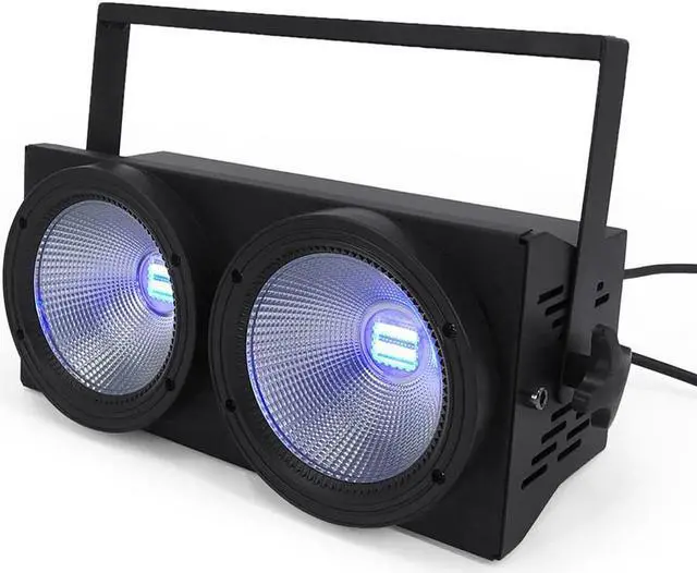 Alt view image 2 of 5 - 2x100W Led COB Par Lights 200W Led audience blinder lights RGBWA UV 6IN1 warm white cool white Led Strobe wash disco dj light