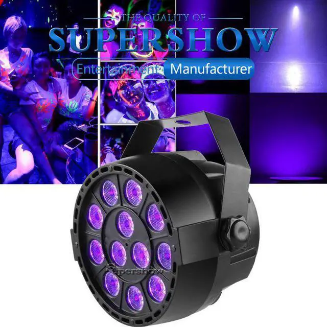 Alt view image 4 of 5 - 12*3W LED UV Plastic Par Light Professional DMX Interface Remote Control Light for Disco Nightclub Party Show Equipment