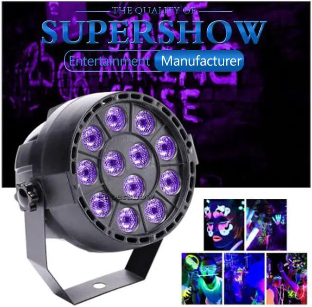 Alt view image 5 of 5 - DJ Lighting 12*3W LED UV Par Light DMX Interface Remote Control Light for Disco Dance Hall Bar