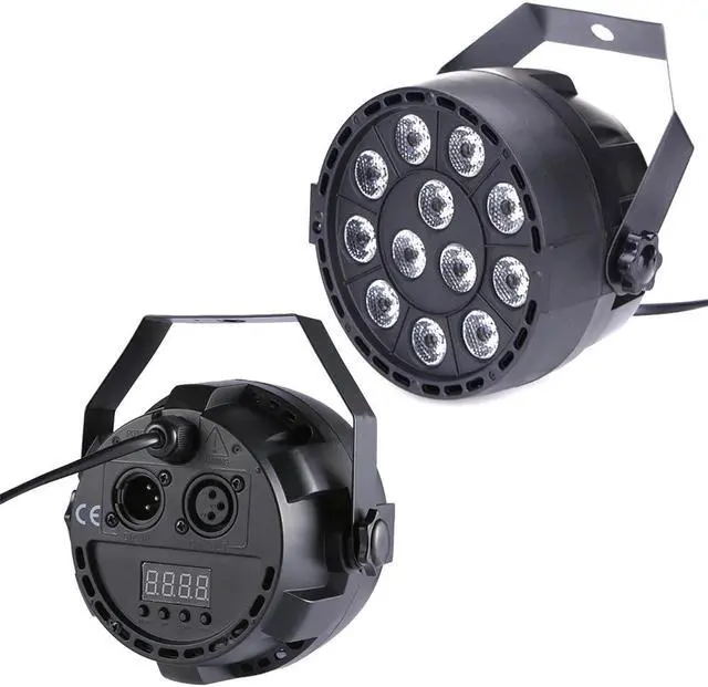 Alt view image 3 of 5 - 12W UV LED par light 90-240V home party colored stage lighting sound control dj background lights disco bar purple projector