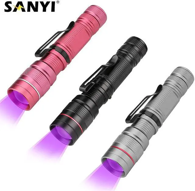 Main image of 3 Modes LED UV Flashlight Ultraviolet Torch Zoom Function Mini UV Light Pet Urine Stains Detector Scorpion Hunting Use AA/14500