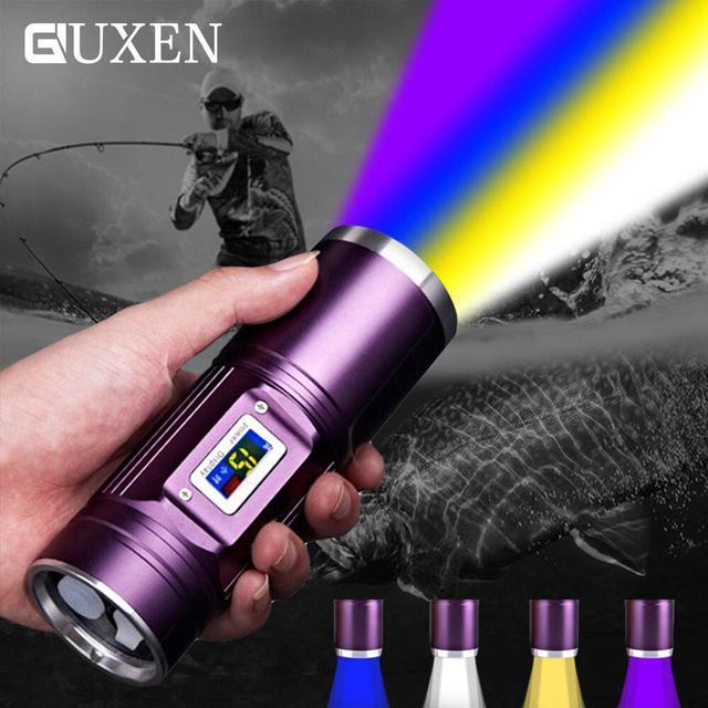 Portable LED Flashlight White / Blue / Yellow / Purple Light 4