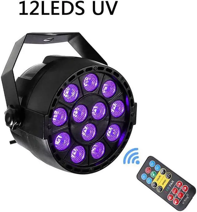 Alt view image 4 of 5 - Stage DJ Disco Show Club Party Lights DMX512 Master-slave 12x3W UV Auto Sound Active Ultraviolet Black Light Par Light