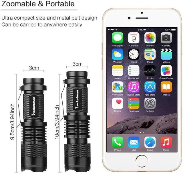 Alt view image 2 of 5 - flashlight Mini LED Torch 395nm blacklight Wavelength Violet Light 9LED Flash Light Torch lantern Aluminum Lamp