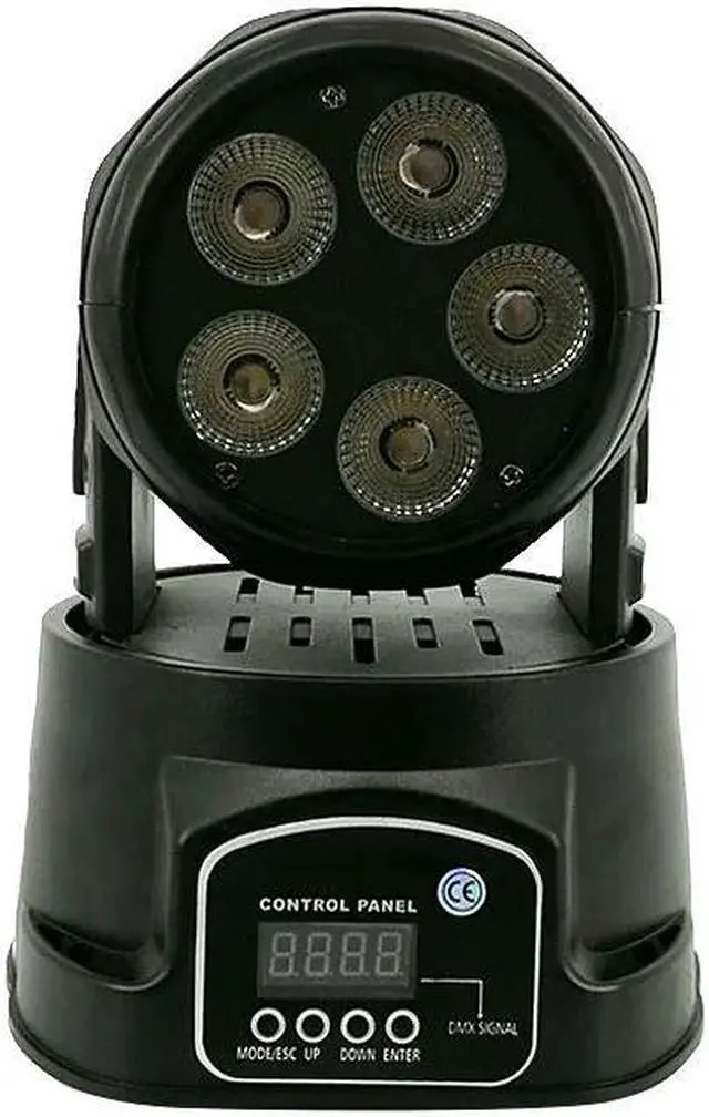 Main image of Moving Head Light 5X18W RGBWA+UV 6in1  Lamp Stage Lighting Effect Disco Strobe Lights with 10/15channels