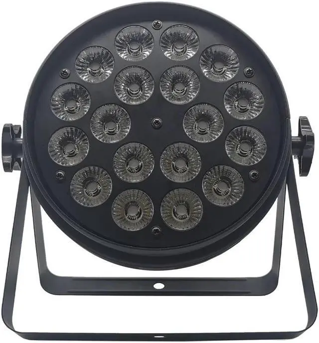 Alt view image 2 of 5 - 18x18W RGBWA+UV LED Aluminum Flat Par Light Match Ultra-Quiet Fan Family Birthday Party Theater Wedding DJ Stage Effect Lighting