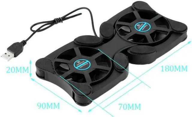 Alt view image 3 of 5 - USB Laptop Cooling Pads With Double Fans Mini Octopus Notebook Cooler Cooling Pad For 7-15 Inch Notebook Laptop